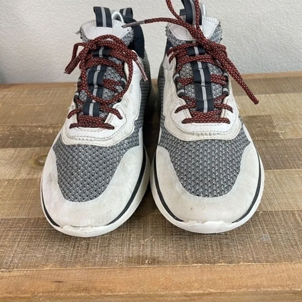 Cole‎ Haan Zerogrand Sneakers Mens 9 Grey Knit Leather Grand.OS Walking Shoes